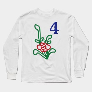 Season Flower Dong 4 Winter 竹 Tile. It's Mahjong Time! Long Sleeve T-Shirt